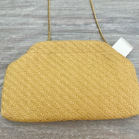 J. Crew Straw Bow Shoulder Bag in Natural Tan - Picture 6 of 6